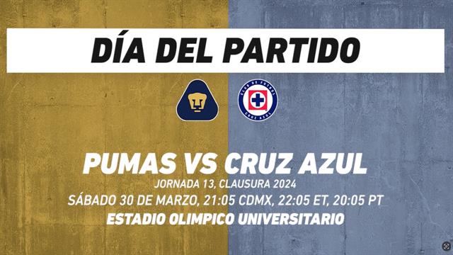 Pumas vs Cruz Azul: Liga MX