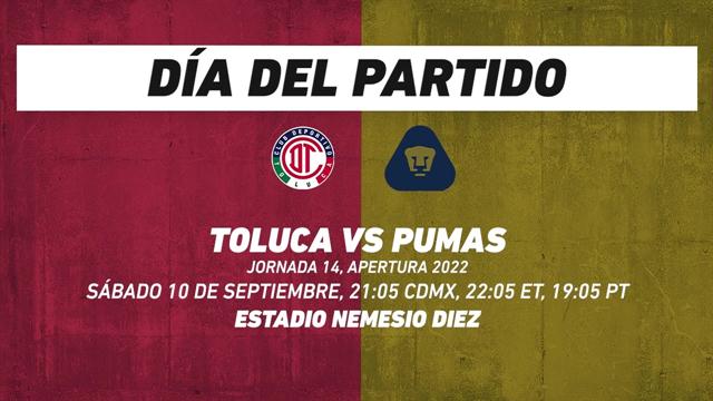 Toluca vs Pumas frente a frente: Liga MX