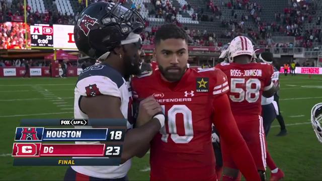 Touchdown, Houston Roughnecks 9-12 D.C. Defenders: UFL