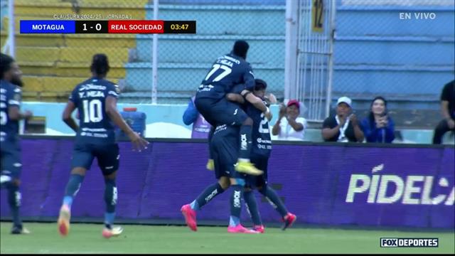 Gol, Motagua 1-0 Real Sociedad: Liga de Honduras