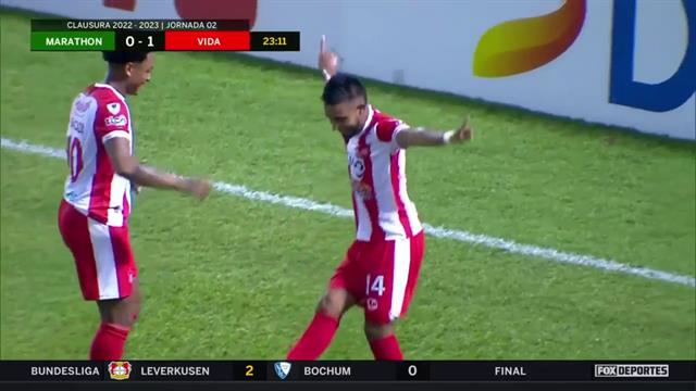 Gol, Marathón 0-1 Vida: Liga Nacional de Honduras
