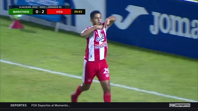Gol, Marathón 0-2 Vida: Liga Nacional de Honduras