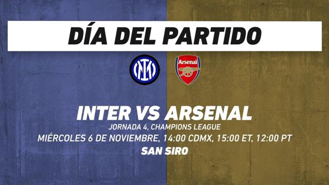 Inter vs Arsenal, frente a frente: Champions League