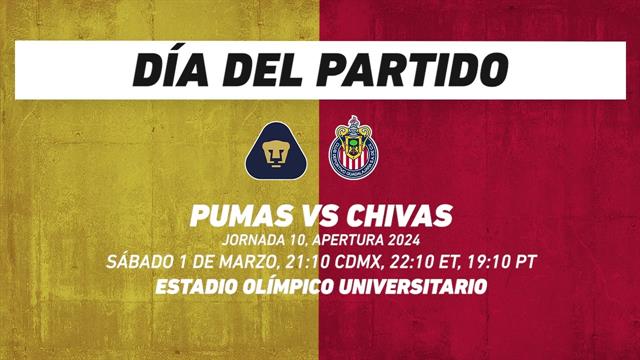 Pumas vs Chivas, frente a frente: Liga MX