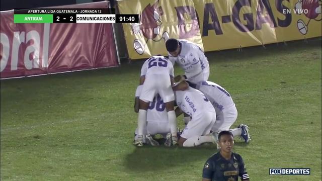 Gol, Antigua GFC 2-2 Comunicaciones: Liga de Guatemala