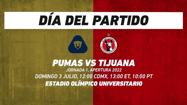 Pumas vs Tijuana, frente a frente: Liga MX