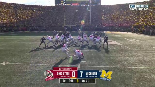 FG, Ohio State 3-7 Michigan: College Football